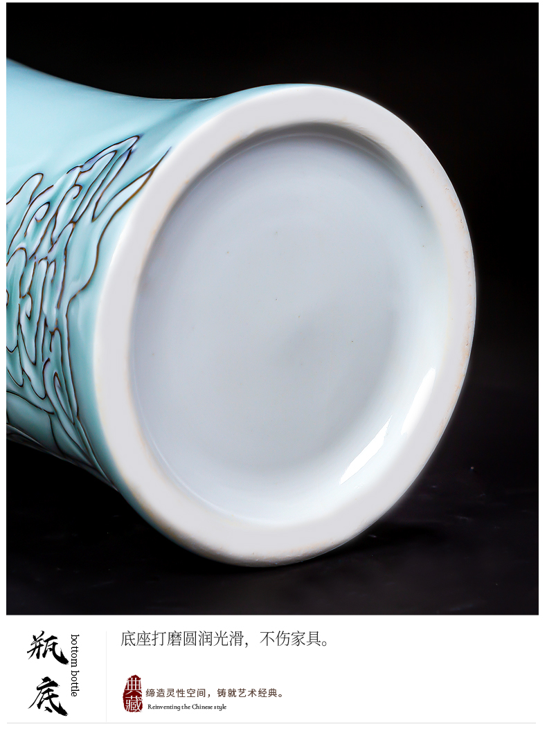 Jingdezhen ceramic vase furnishing articles household act the role ofing is tasted Chinese contracted wine sitting room rich ancient frame masters hand paint