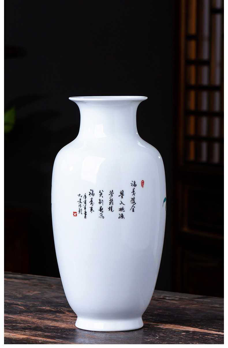 Jingdezhen ceramic vase furnishing articles of new Chinese style restoring ancient ways is thin body sitting room that occupy the home rich ancient frame flower arranging decoration arts and crafts