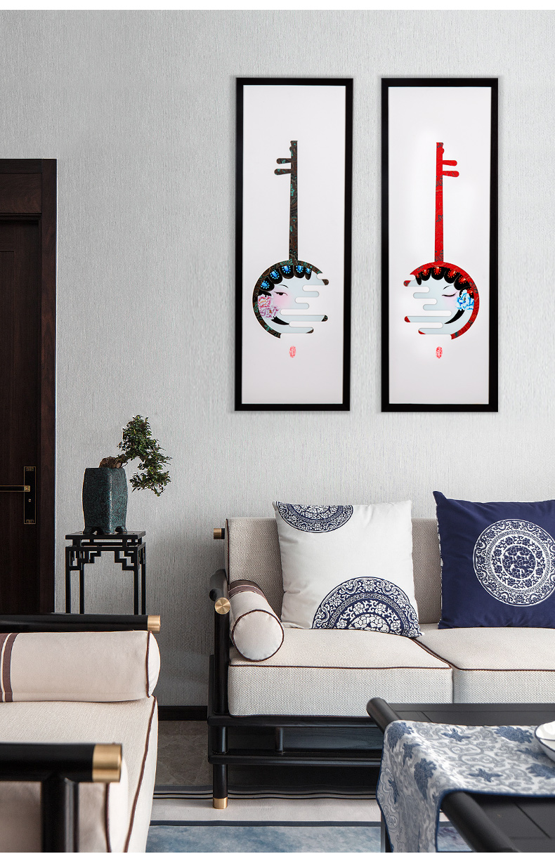 Jingdezhen ceramic murals hand - made of new creative Chinese porcelain plate painting the sitting room decorate sofa setting wall decoration