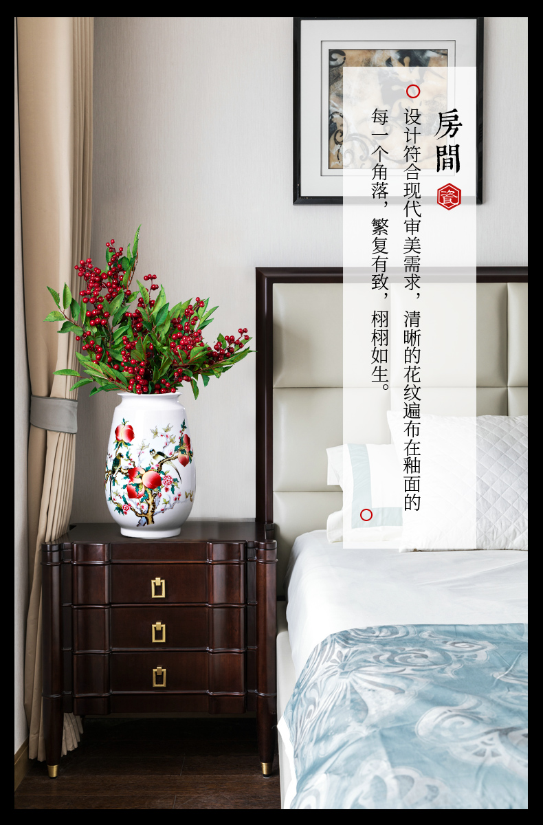 Jingdezhen ceramics dried flowers floret bottle of flower arranging living room TV cabinet rich ancient frame of Chinese style household adornment furnishing articles