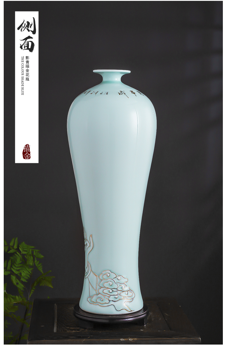 Jingdezhen ceramic vase furnishing articles household act the role ofing is tasted Chinese contracted wine sitting room rich ancient frame masters hand paint