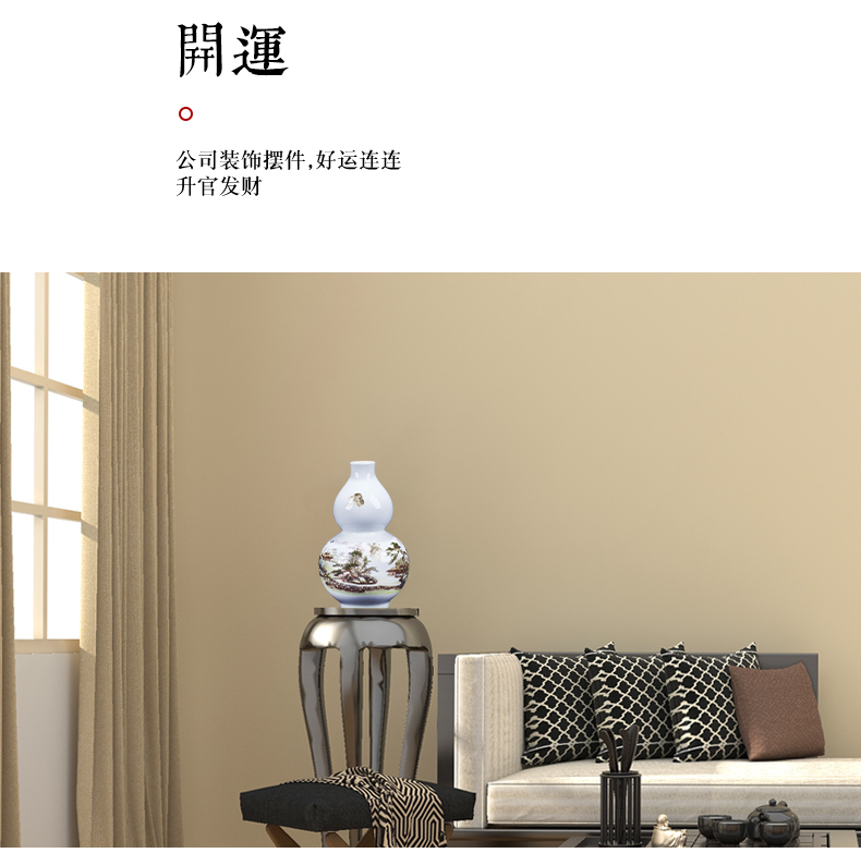 Jingdezhen blue and white porcelain vases, new Chinese style household ceramics from the sitting room the dried hydroponic flower arranging the gourd bottle furnishing articles