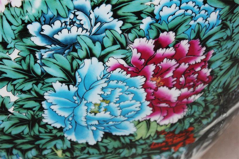 Jingdezhen ceramic large aquarium water lily bowl lotus goldfish turtle to heavy cylinder fish basin porcelain basin