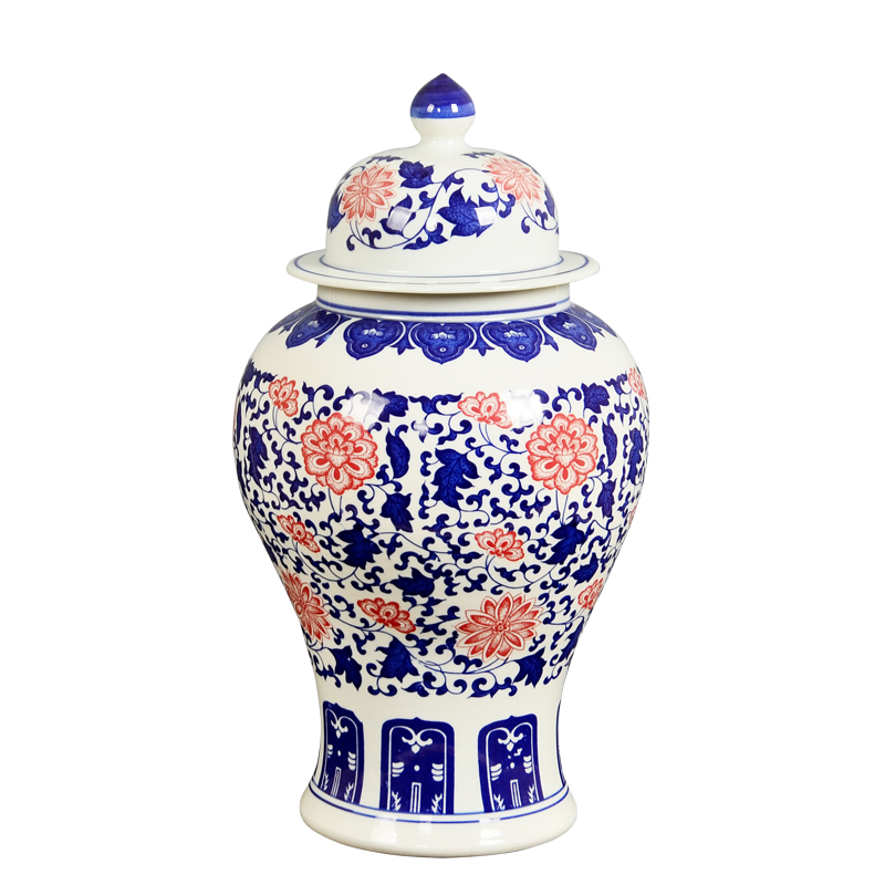 Classic blue and white porcelain vase cb32 jingdezhen ceramics sitting room adornment is placed on the general tank storage tank caddy fixings
