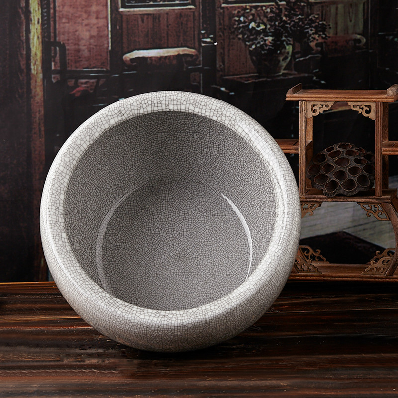 Archaize crack of jingdezhen ceramics glaze on basin tortoise cylinder fish tank water lily bowl lotus yg30