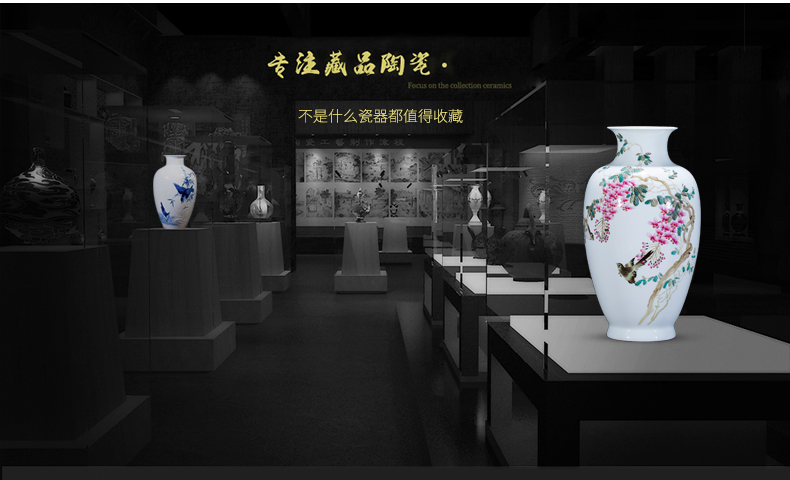 Pure hand made - master of jingdezhen ceramics powder enamel vase sabingga sukdun dergici jimbi collection of new Chinese style sitting room adornment is placed