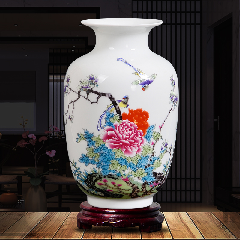 Send the base d324 jingdezhen ceramics vase household act the role ofing is tasted furnishing articles flower arranging, living room decoration