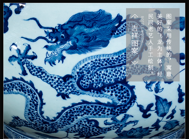 Imitation of qianlong year pure hand - made cornucopia of blue and white porcelain of jingdezhen ceramics porch decorate feng shui plutus furnishing articles