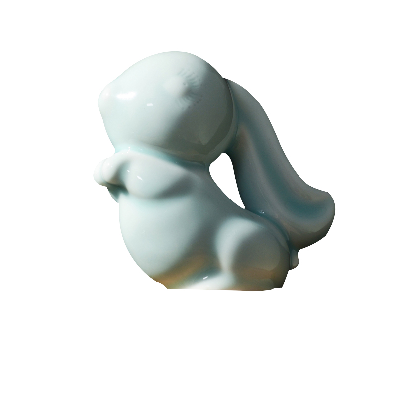 Hc - 028 jingdezhen ceramic furnishing articles, shadow blue moon home sitting room adornment handicraft birthday gift ideas
