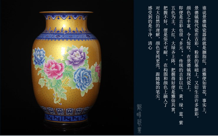 Hc - 099 jingdezhen ceramics vase furnishing articles antique Chinese style home sitting room adornment handicraft large landing
