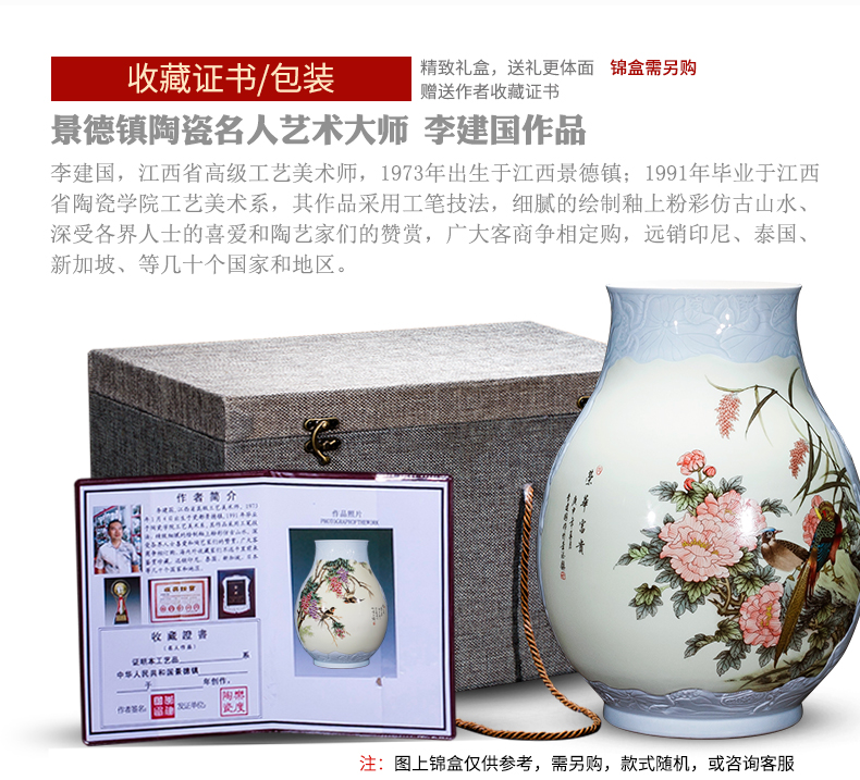 Jingdezhen ceramic its f tube calligraphy and painting tube of new Chinese style decorates porch Angle of sitting room what furnishing articles of large vase