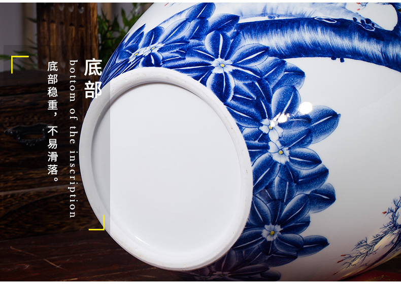 Blue and white porcelain of jingdezhen ceramics famous hand - made vases, vibrant home sitting room adornment is placed gifts