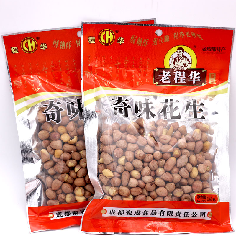 Sichuan Terrific Old Cheng Huaqi Taste Peanuts 140g Bags Crisp Five Fragrant Cooked Peanut Rice Casual Snack Snack Snack