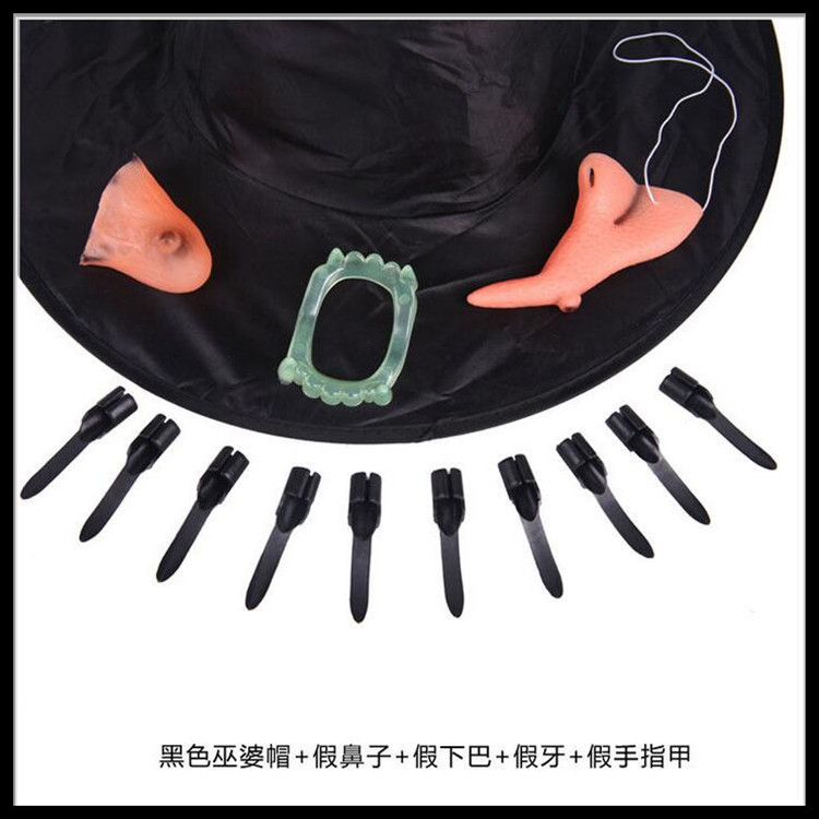 Halloween đạo cụ COS giả trang cho thấy phù thủy ăn mặc cung cấp mũ phù thủy giả răng giả mũi - Sản phẩm Đảng / Magic / Hiệu suất đồ hóa trang pokemon	