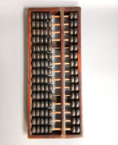 Authentic old goods 15 stalls Natural horn Old Abacus with ruptured second hand beads count of old objects