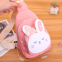 Зеленый розовый кролик, сумка через плечо