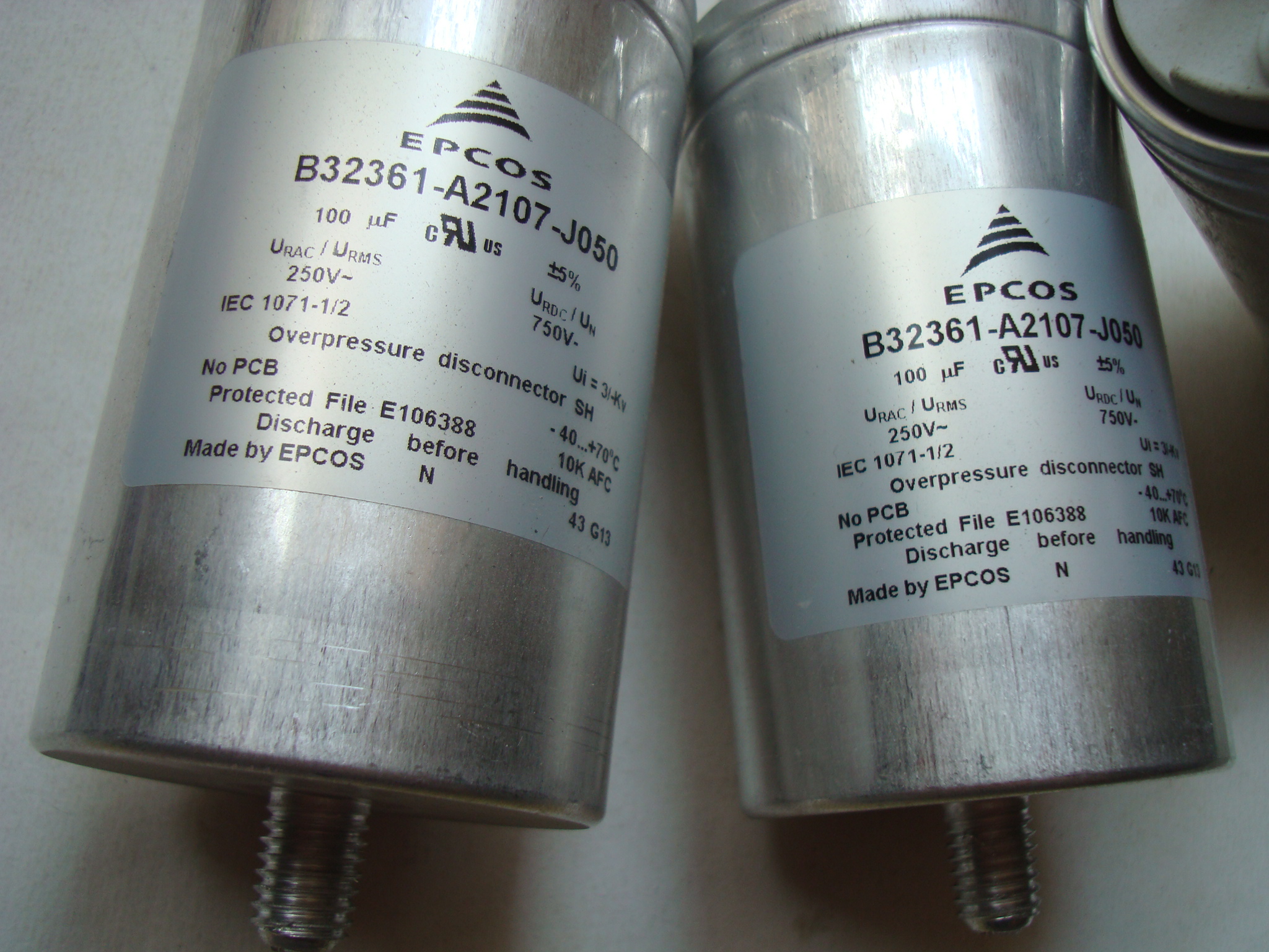 Product phase new EPCOS Siemens 750V 100UF generation 630V 5% bile machine filter oil-immersed electrodeless capacitor