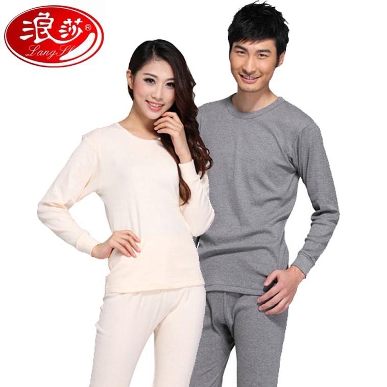 Romantic Lingerie Suit Lovers for men Warm Pure Cotton Slim Lady Autumn Clothes Sanitary Pants 100% Full Cotton Undershirt