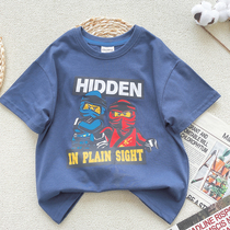 Early childrens clothing 2022 Summer new boy short sleeve T-shirt pure cotton neutral loose shoulder children CUHK children