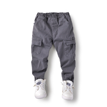 Boys pants pants overalls childrens clothing spring clothes 2021 new childrens casual pants in big childrens thin Korean version of the tide