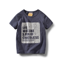 Chu Tian childrens clothing 2021 summer boys short sleeve T-shirt cotton middle-aged childrens body shirt