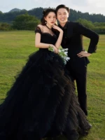 Черное 54 свадебное платье