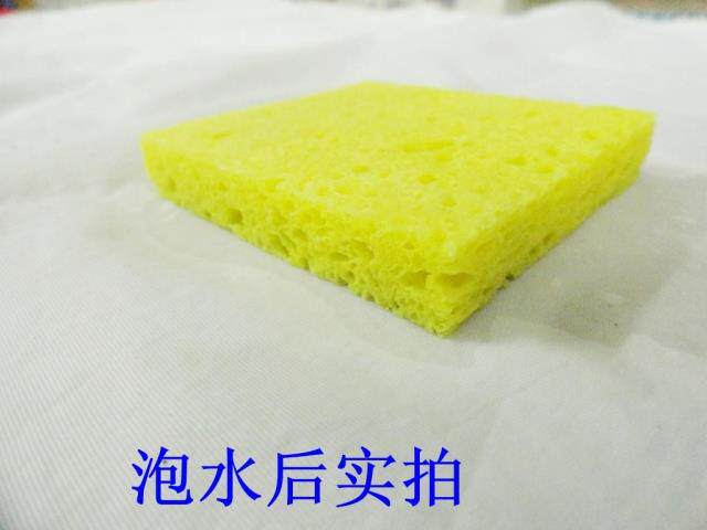 Soldering Iron Sponge Thickening Soldering Iron Sponge Soldering Iron Oxidation Sponge High Temperature Resistant Yellow Cleaning Sponge