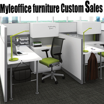 Miaolun simple modern screen staff office table and chair 2-person card holder work table and chair combination