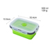 nồi ủ cơm Silicone gấp hộp ăn trưa Du lịch di động hộp ăn trưa lò vi sóng silicone niêm phong gấp giòn - Hộp cơm điện sưởi ấm hộp cơm điện cao cấp Hộp cơm điện sưởi ấm
