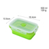 nồi ủ cơm Silicone gấp hộp ăn trưa Du lịch di động hộp ăn trưa lò vi sóng silicone niêm phong gấp giòn - Hộp cơm điện sưởi ấm hộp cơm điện cao cấp Hộp cơm điện sưởi ấm