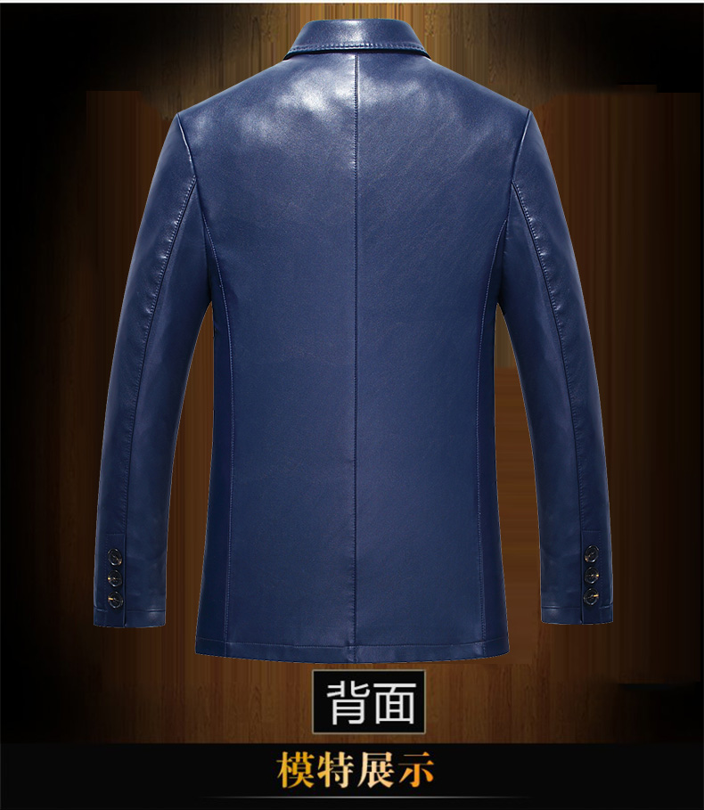 Mùa thu đông da mới phù hợp với ba khóa da da nam da cừu phù hợp với áo khoác cotton Hàn Quốc Slim Áo khoác nam cao cấp