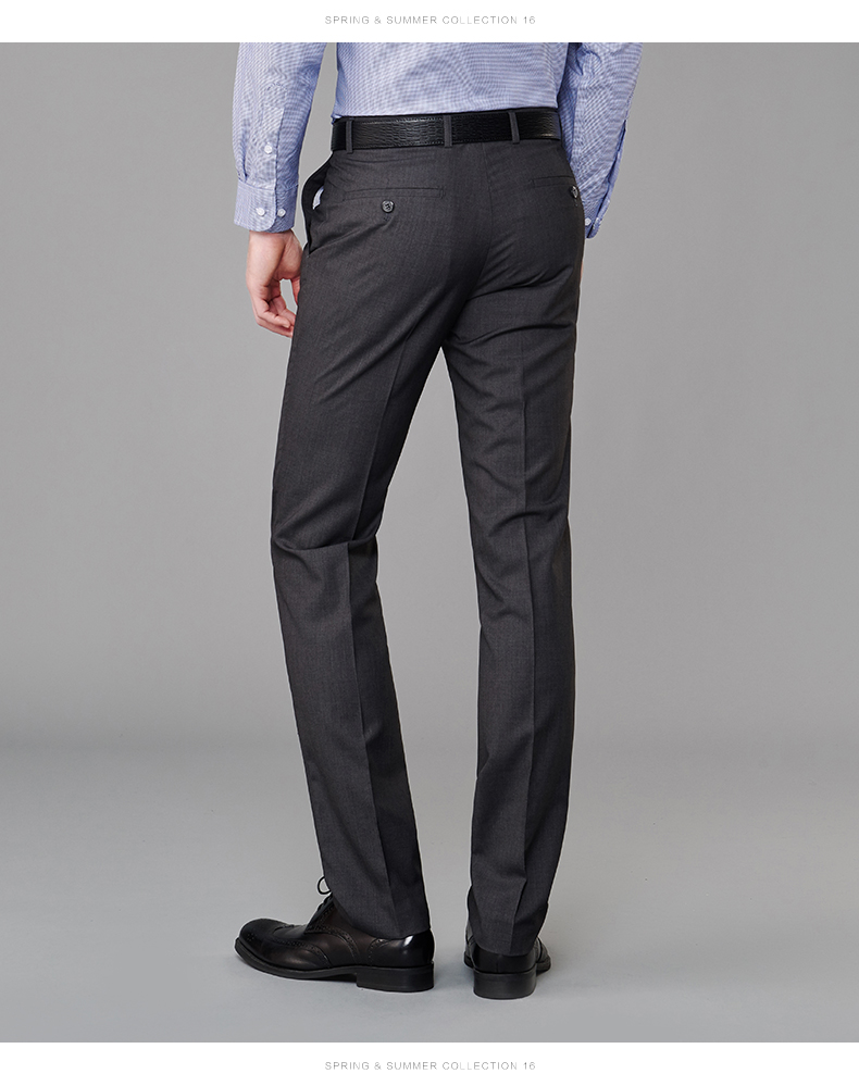 Shanshan nam thu đông mới quần không sắt Slim kinh doanh bình thường áo ấm phù hợp với quần dày quần tây nam hàng hiệu