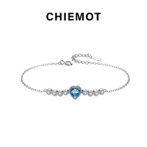 CHIEMOT Leaning Crystal Bracelet Girls 2022 New Light Extravaganza Small Crowddesign Sense Loving Pure Silver