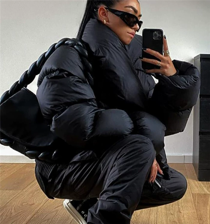 Европейско-американская хлопково-пуховая куртка женская DOWN JACKET Зимнее пальто для женщин