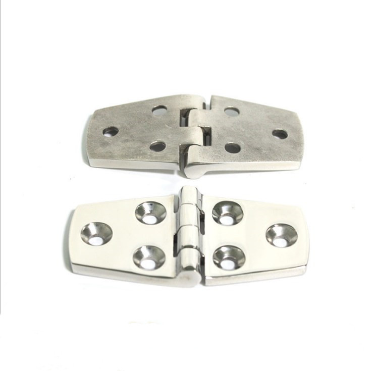 Stainless steel 316 hinge for marine use with six holes 76*38mm mirror polishing strong rust resistance for outdoor use