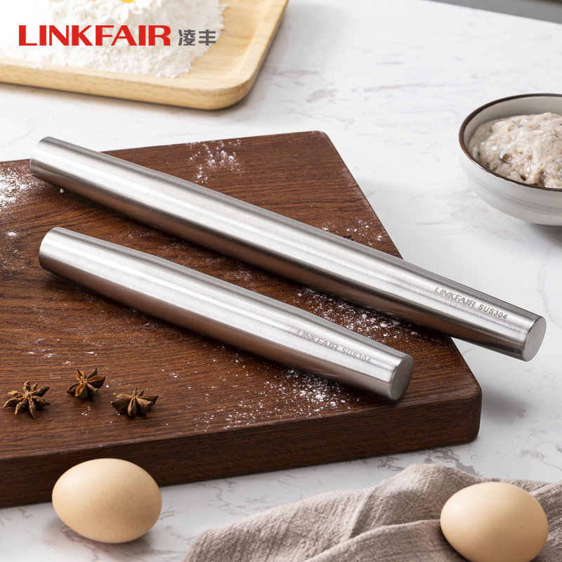 Ling Feng food grade 304 stainless steel rolling face stick rolling stick home rolling stick lengthened theorizer water dumplings