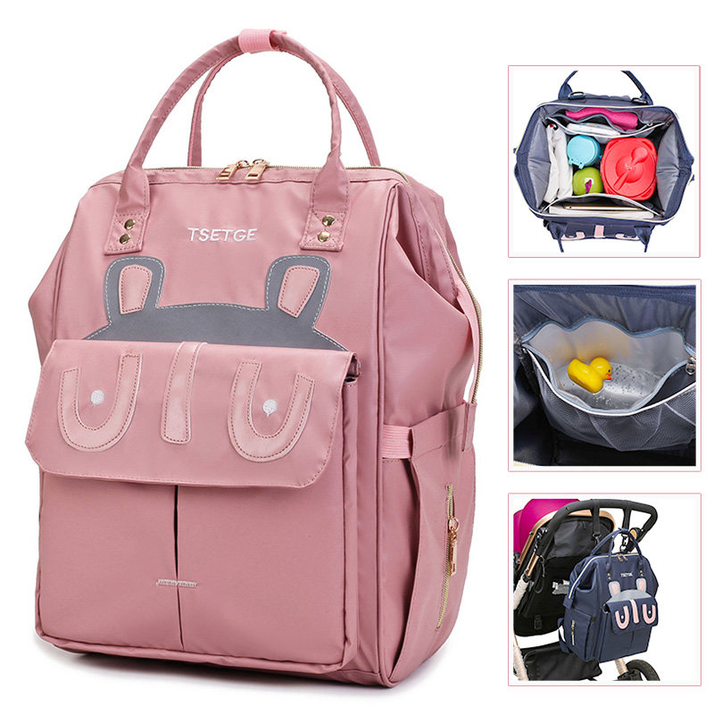 Mommy Bag 2020 Backpack Large Capacity Bao Mom Backpack Mother and Baby Bag Cute To Delivery Bag Dry wet separation Mom Bag