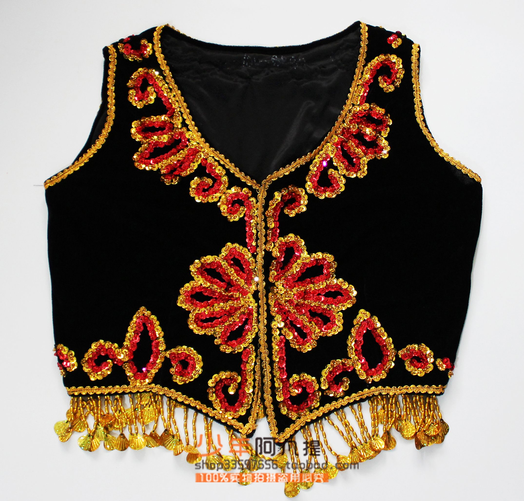 Xinjiang Dance Dress Marcara Marina Shoulder Lady of Horse - Light Dance Prop National Dance Dance