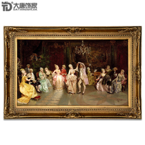Pure hand-painted oil painting European living room painting murals classical palace figures oil painting Villa living room hanging painting N26