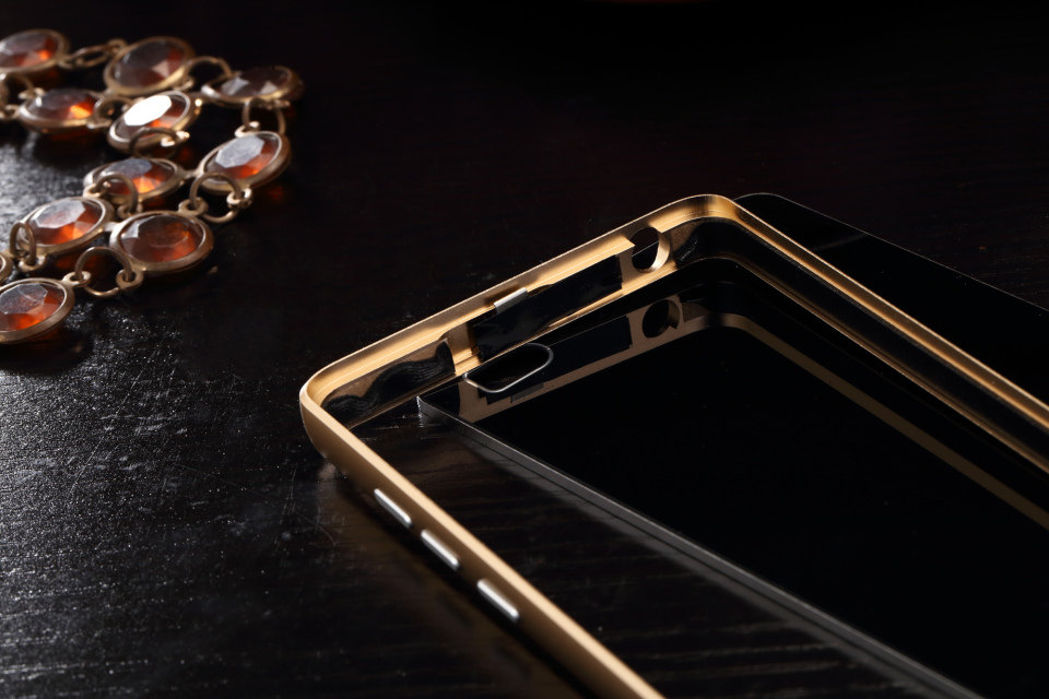 Luphie Aircraft Aluminum Metal Frame 9H Tempered Glass Back Cover Case for Xiaomi Mi 4C