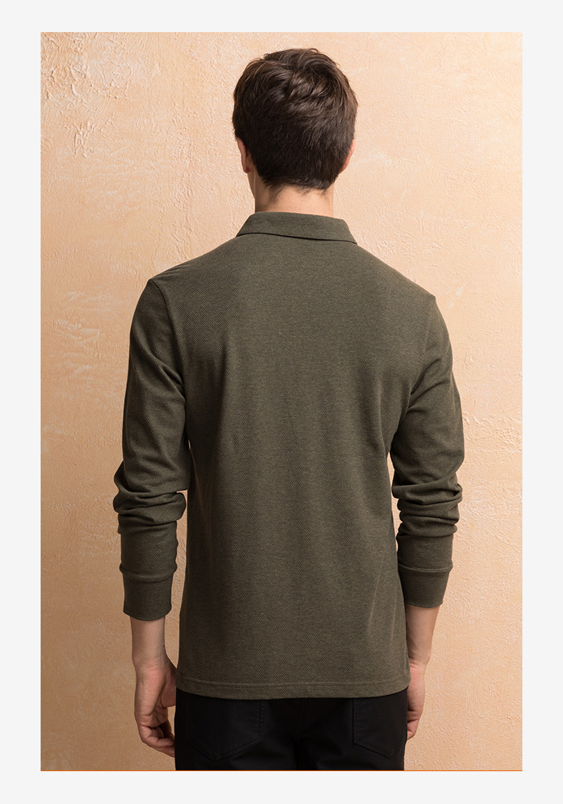 GYgoldlion / Quần áo polo nam thanh niên 2018 mới màu rắn áo dài tay áo thun thủy triều áo polo có cổ