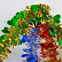 Wedding supplies color strip ribbon festival celebration flower Christmas tree interior decoration Christmas strip color strip