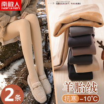 Antarctic people light leg artifact female autumn and winter models plus velvet thickened nude supernatural stockings flesh color leggings pantyhose