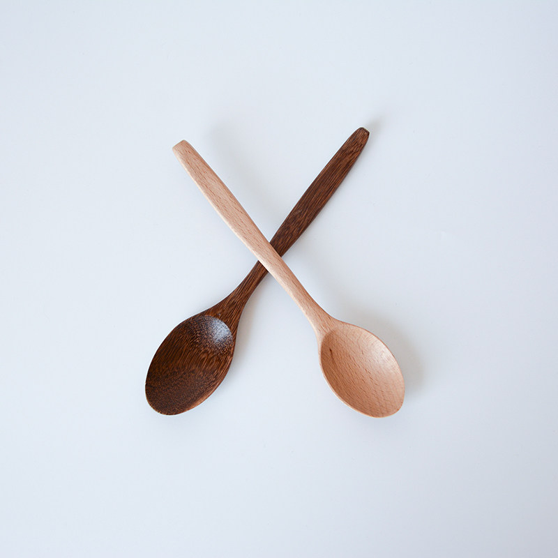 Japanese-style beech chicken fin wood soup spoon porridge honey spoon pulled noodle stirring spoon