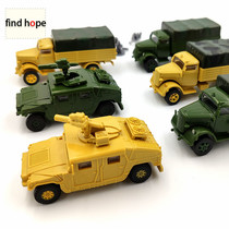 1:72 Hummer M1046 KFZ 305 M35 truck military vehicle BTR-80 armored conveyor vehicle assembly model