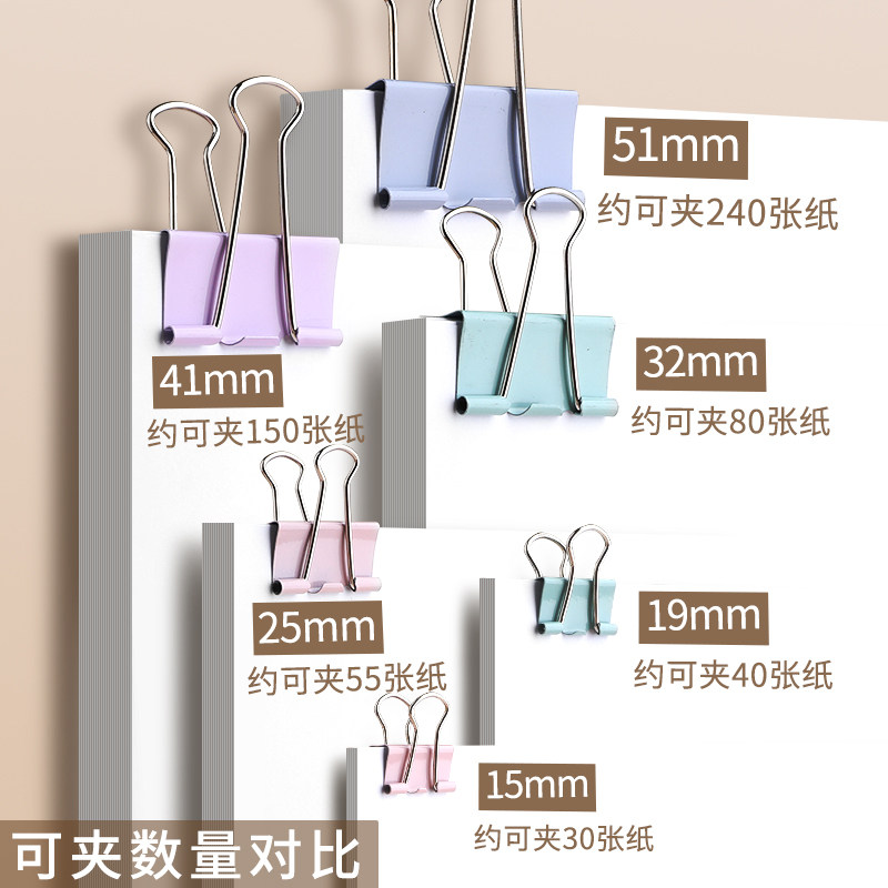 长尾夹怎么选？红黄蓝绿桶装51mm/41mm/32mm…哪种最实用？-票夹-淘宝百科网
