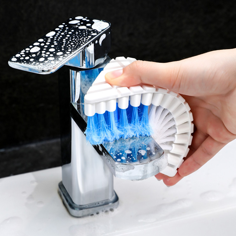 Japan AISEN DOMESTIC CLEANING BRUSH BATHROOM BATH TUB BRUSH TAP WALL CORNER REMOVAL BRUSH SOFT HAIRBRUSH CAN BEND