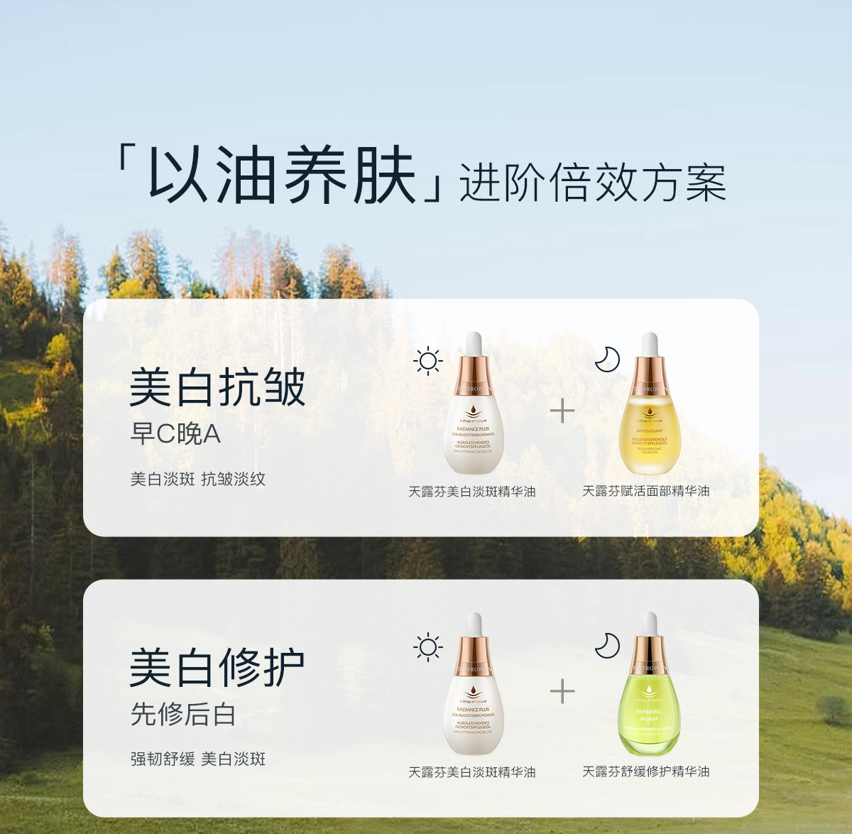 【中国直邮】 德国 天露芬 美白淡斑精华油 15ml【改善暗沉黄皮色斑痘印肌】有机植萃焕白 抑黑淡斑提亮 淡化晒斑新生痘印 通透水光白不反黑