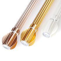 Thicken roar curtain rod silent aluminum alloy rod single rod double rod punch bracket accessories curtain track