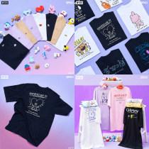 BT21 x SPAO short sleeve T-shirt printed embroidered dress pure cotton male and female